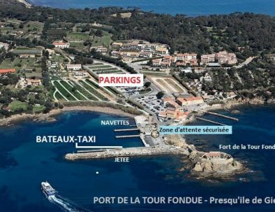 Zone d'embarquement Tour fondue Porquerolles